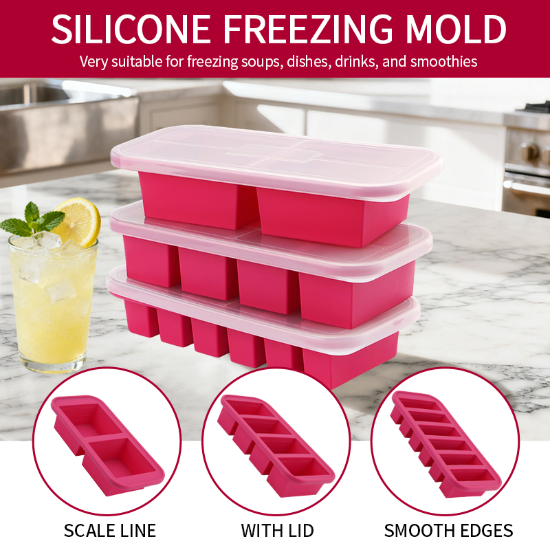 2 Or 3-Piece Silicone Freezer  - Meal Prep Template review and price