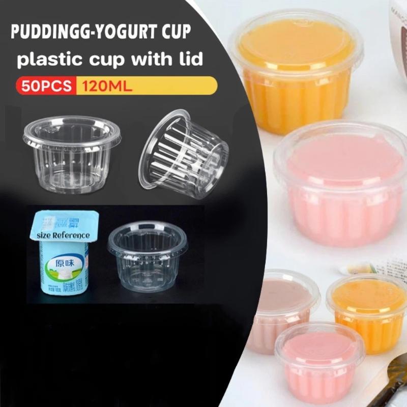 50Pcs Disposable Yogurt Cup Wi - Sauce Dipping Cup review and price