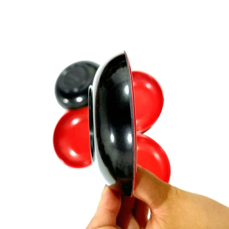 3Pcs Red And Black Round Melam - Sauce Dipping Cup review and price