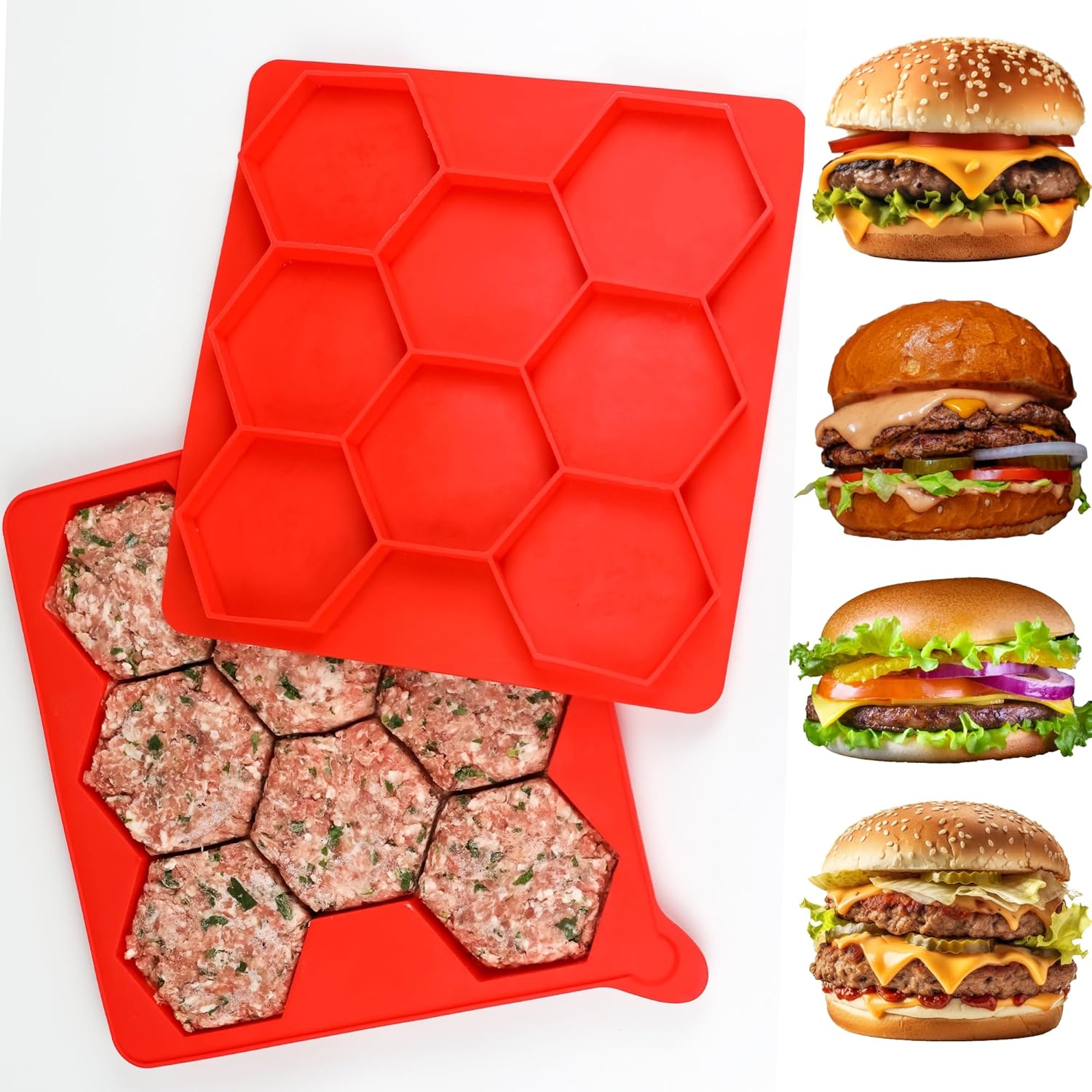 8 Hole Silicone Hamburger Pres - Meal Prep Kitchen review and price