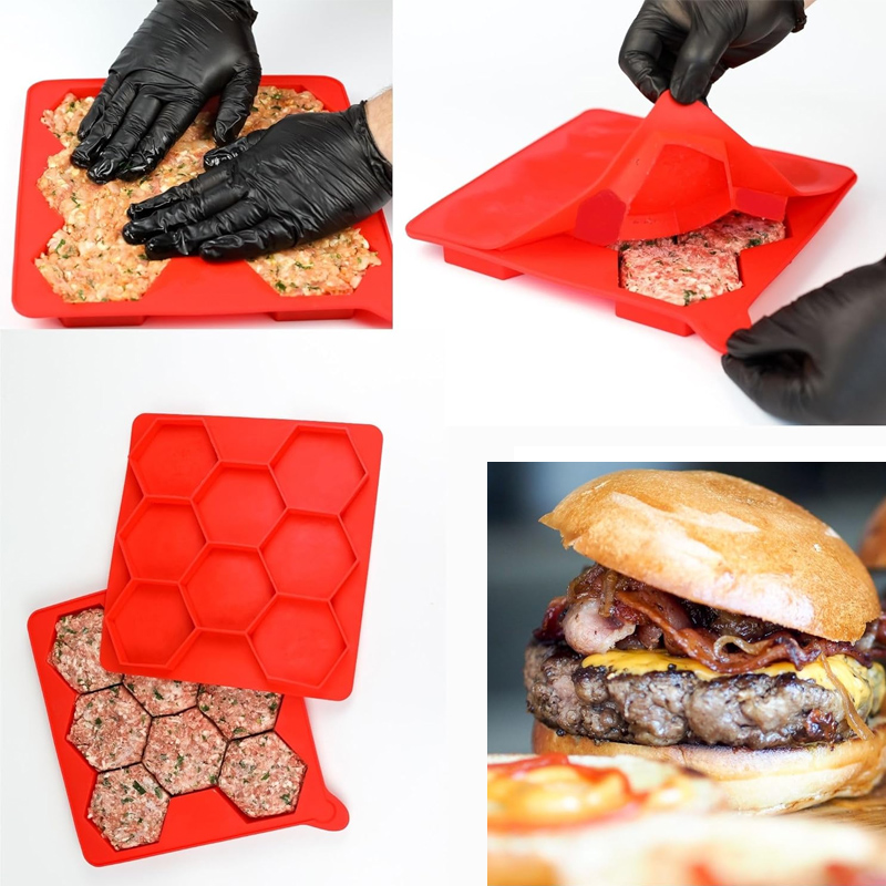 8 Hole Silicone Hamburger Pres - Meal Prep Kitchen review and price